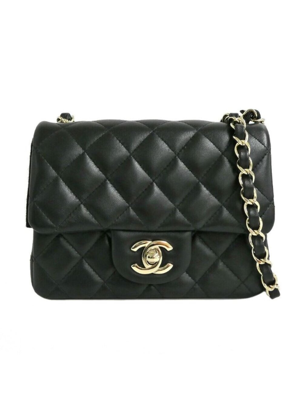 Chanel Mini Quilted 17 Mini Classic Handbag Black Chain